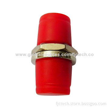 FC/PC SM Fiber-optic Adapter for Computer Networks, D Type, Available in Red